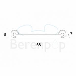 Inda Hotellerie A0490CCR handgreep 68cm chroom