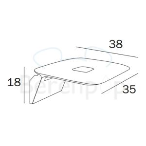 Inda Hotellerie AV036BNE douchezitting opklapbaar zwart