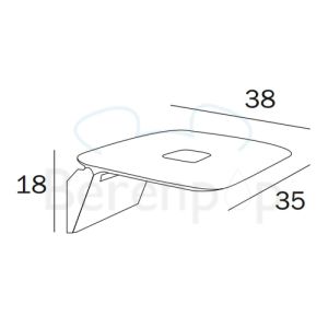 Inda Hotellerie AV036BWZ douchezitting opklapbaar wit