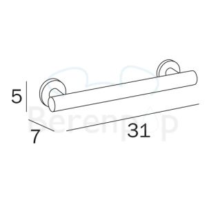Inda Touch A4690MCR handgreep 31cm chroom