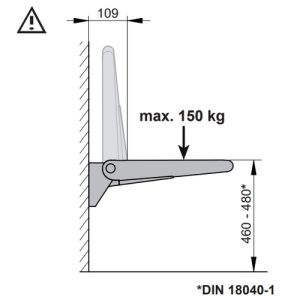 Keuco Collectie Plan 14983170038 klapzitting aluminium gelakt/ lichtgrijs (RAL 7035)