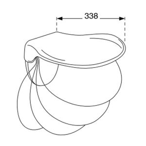 Pressalit 412000 opklapbaar zitje wit