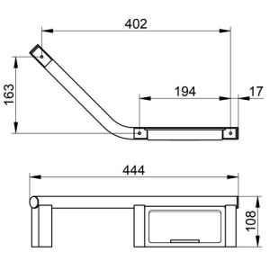 Keuco Collectie Plan 14909171037 handgreep 135° aluminium zilver-geëloxeerd/ verchroomd