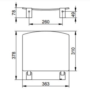 Keuco Collectie Plan 14980010037 klapzitting verchroomd/ zwartgrijs (RAL 7021)