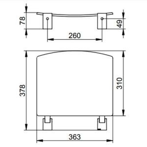 Keuco Collectie Plan 14980070038 klapzitting roestvrij staal/ lichtgrijs (RAL 7035)