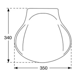 Pressalit 412000 opklapbaar zitje wit