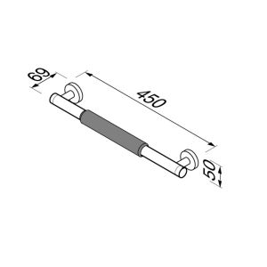 Geesa Comfort & Safety 915807-62-45 wandbeugel 45 cm chroom