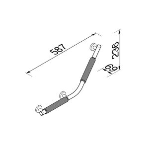 Geesa Comfort & Safety 915809-62-R wandbeugel 135° rechts chroom