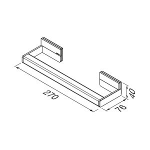 Geesa Craft 911506-02 badgreep 30 cm chroom