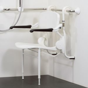 Handicare (Linido) LI2216002402 hangend frame (in hoogte verstelbaar) voor douchezitting RVS gecoat wit